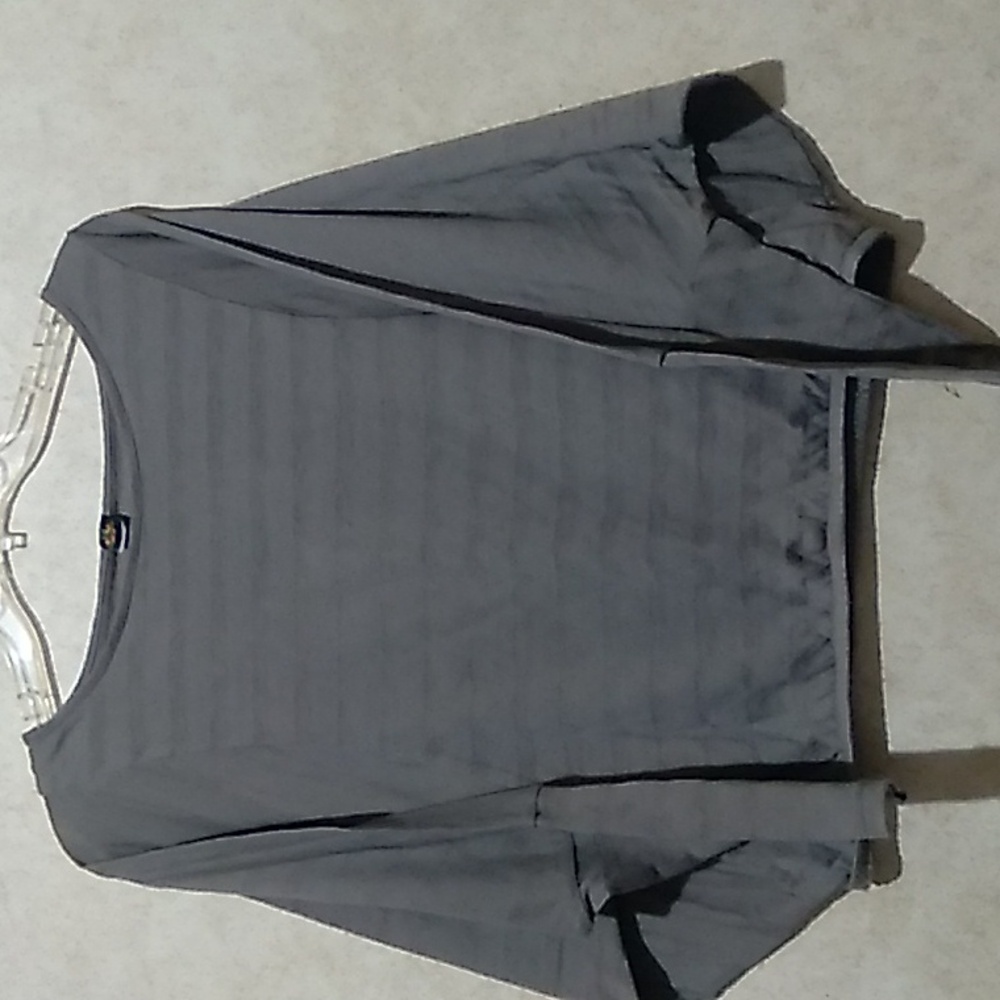 POOF off the shoulder gray long sleeve crop top size large